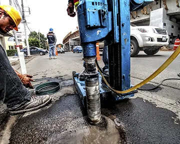 Extracción de núcleos de concreto asfáltico